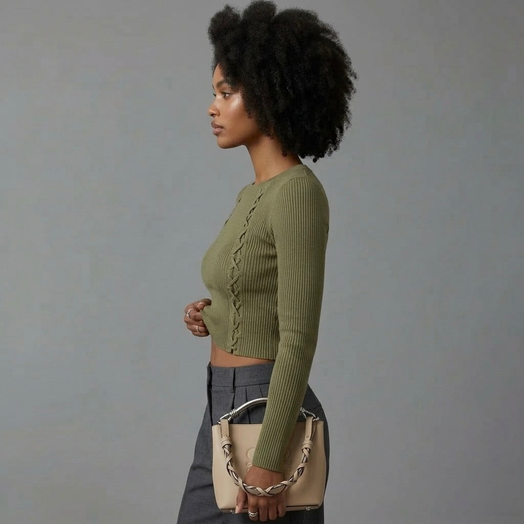 Amara | Ribbed Long Sleeve Contour Top