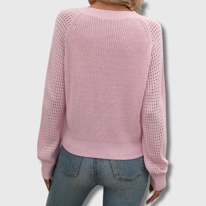 Jade™ | Elegant V-Neck Sweater